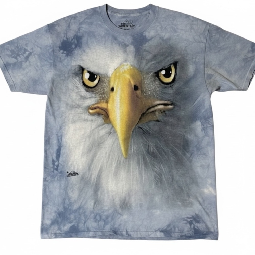 The Mountain Bald Eagle Face Graphic Tee 2011 Animal T Shirt Blue Mens Large